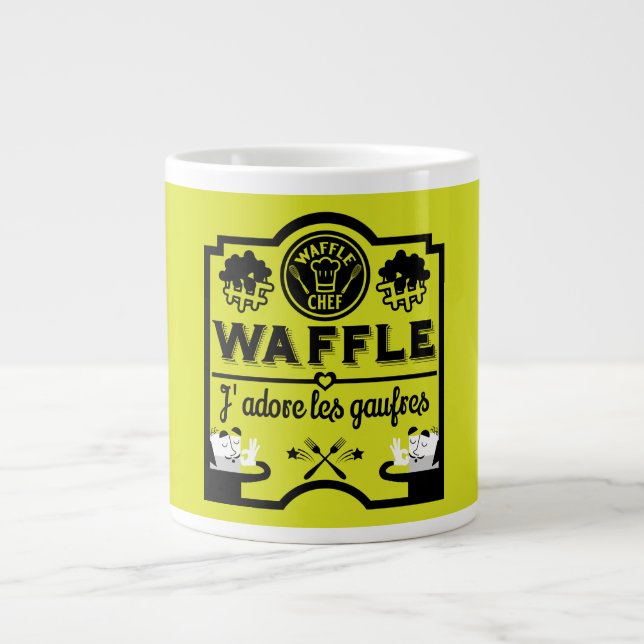 Caneca De Café Grande Dia Nacional do Waffle (Frente)