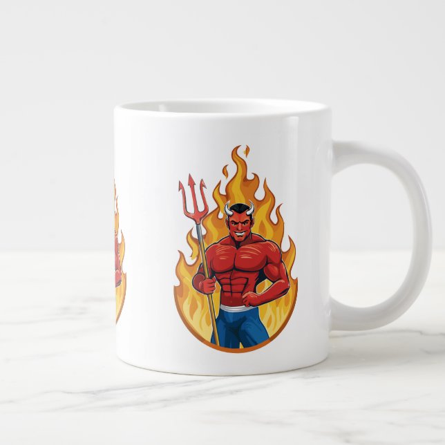 Caneca De Café Grande Diabo com tridente (Direita)