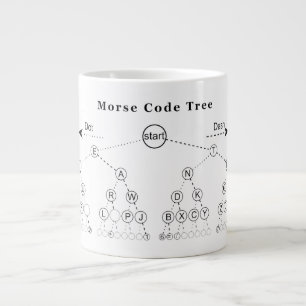 Caneca De Café Grande Diagrama de Árvore de Código Morse