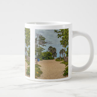 Caneca De Café Grande Dias de Praia, Nublado, Bem-vindo à Praia