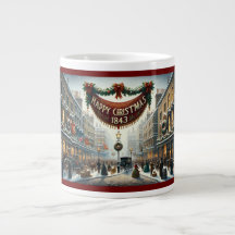 Dickensian "Happy Christmas 1843" Mug