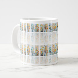 Caneca De Café Grande DigAI Golden Jubilee Botanicals Tile Jumbo Mug