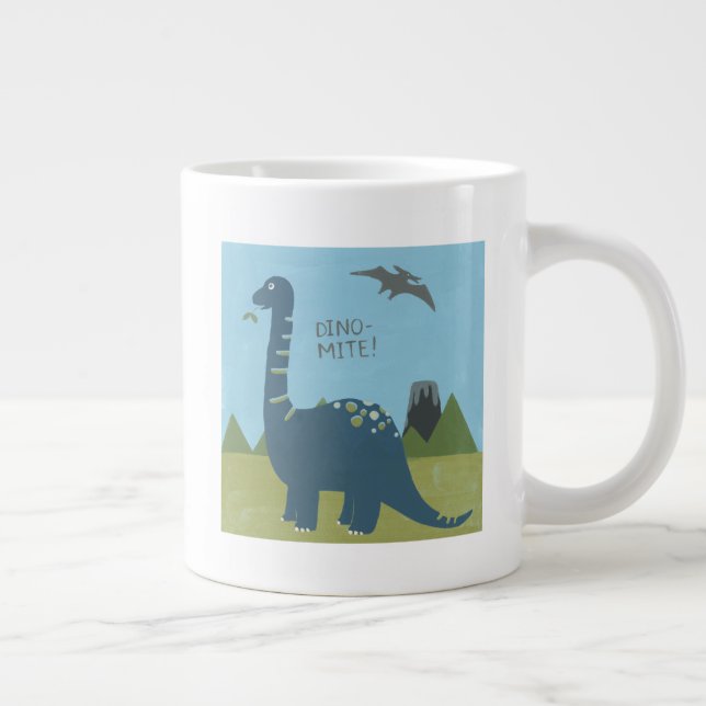 Caneca De Café Grande Dino-mite Dinossaur (Direita)