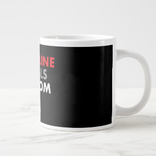 Caneca De Café Grande Disciplina é igual à liberdade, citação de Joc