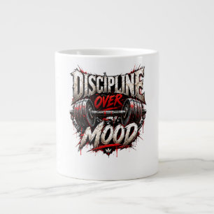 Caneca De Café Grande Disciplina Sobre Motivação – Treino de Fitness na