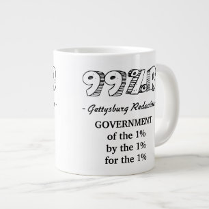 Caneca De Café Grande Discurso de Gettysburg do governo de 1% de 99%