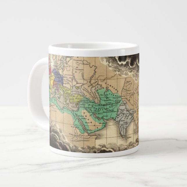 Caneca De Café Grande Dissolução do Império de Charlemagne 912 AD (Frente Esquerda)