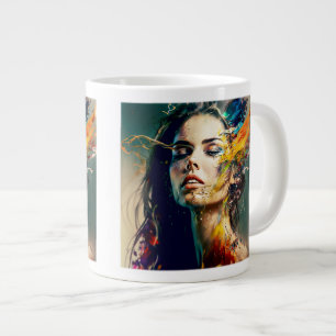 Caneca De Café Grande Dissolvendo Mulher Jumbo Mug