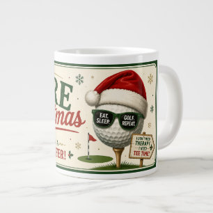 Caneca De Café Grande Dito engraçado de Natal de golfe para golfista