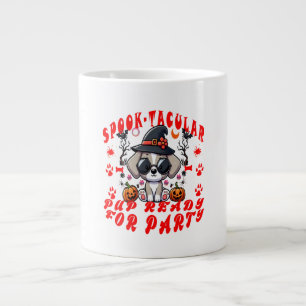 Caneca De Café Grande Diversão de Design de Abóbora de Cachorro de Hallo