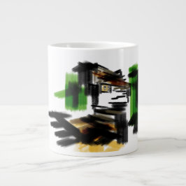 Caneca De Café Grande Diversão de inverno com lobos