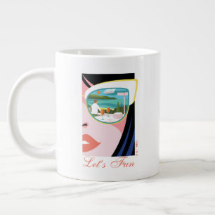 Caneca De Café Grande Diversão do vamos - O Lotus Branco