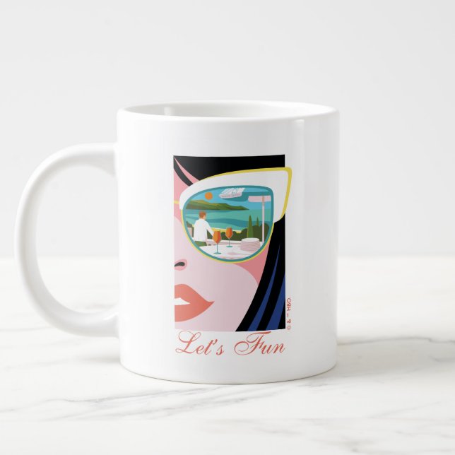 Caneca De Café Grande Diversão do vamos - O Lotus Branco (Esquerda)