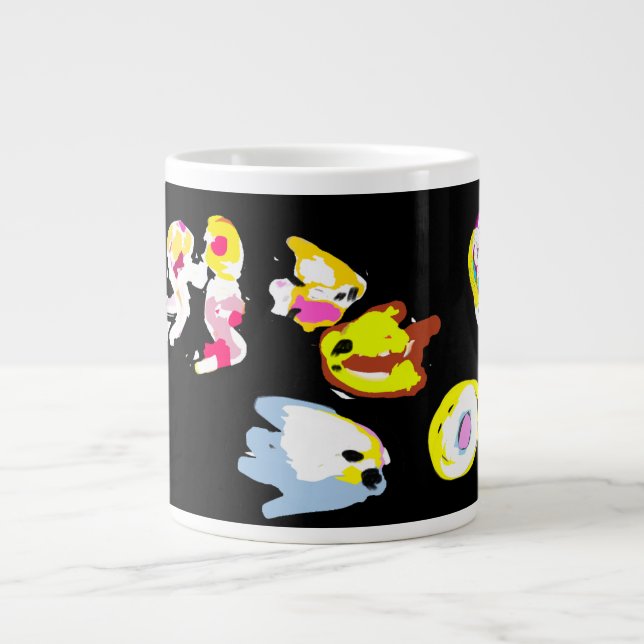 Caneca De Café Grande Diversão no verão no mar  (Frente)