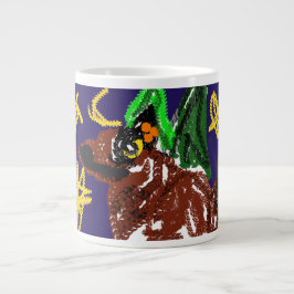 Caneca De Café Grande Divertimento de alegria na noite do lobo