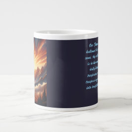 Caneca De Café Grande Divino Sunset: Inspiração de Oração do Senhor