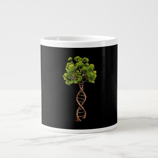 Caneca De Café Grande Dna Tree Of Life Science Genetics Biology Environm (Frente)