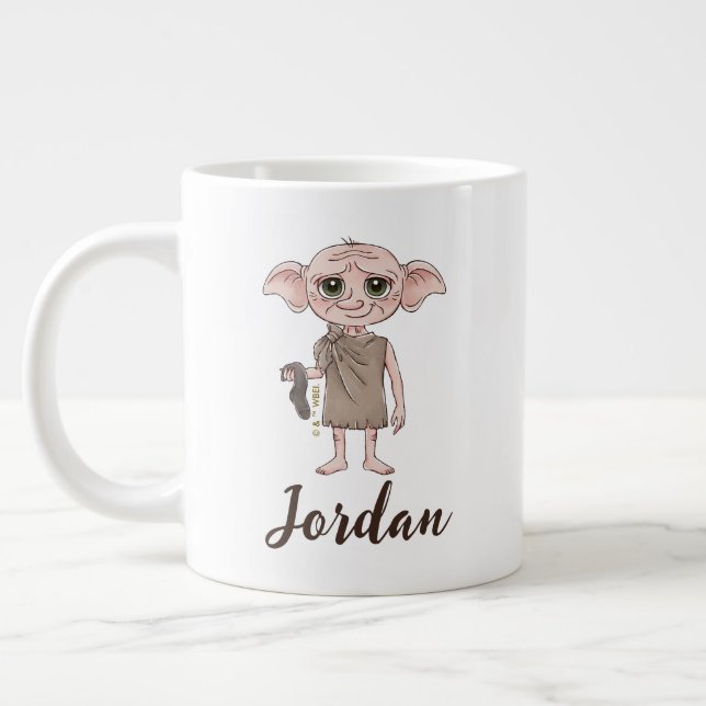 Caneca De Café Grande Dobby Watercolor Character Art (Esquerda)