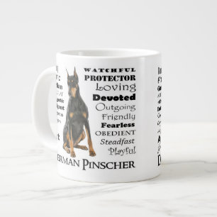 Caneca De Café Grande Doberman Traços Jumbo Mug