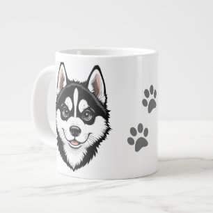 Caneca De Café Grande Doce Cachorrinho Husky Siberiano