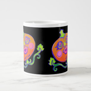 Caneca De Café Grande Doce Cardíaco Pumpkin Decor de Halloween