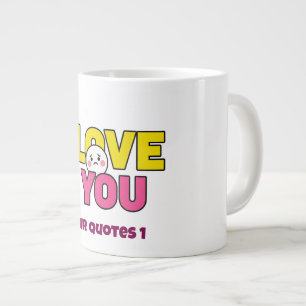 Caneca De Café Grande Doce Eu Te Amo Gráfico para Presentes e Roupas