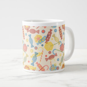 Caneca De Café Grande Doces E Padrões De Doces