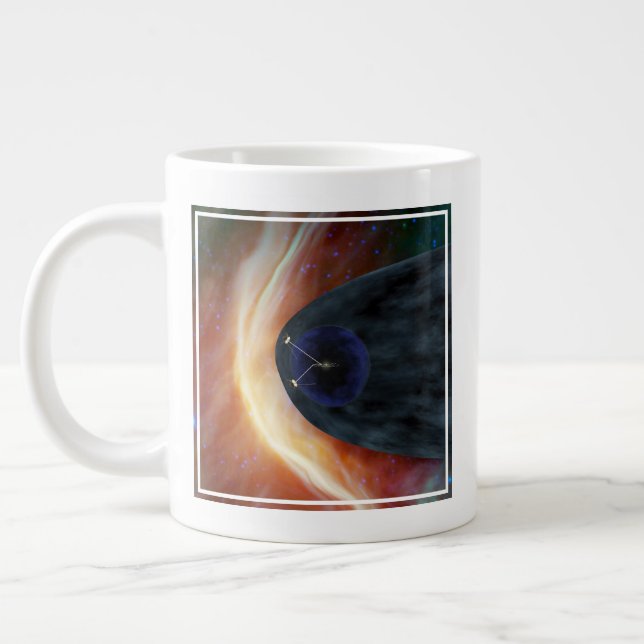 Caneca De Café Grande Dois Espaçadores Voyager Explorando Espaço Turbule (Esquerda)
