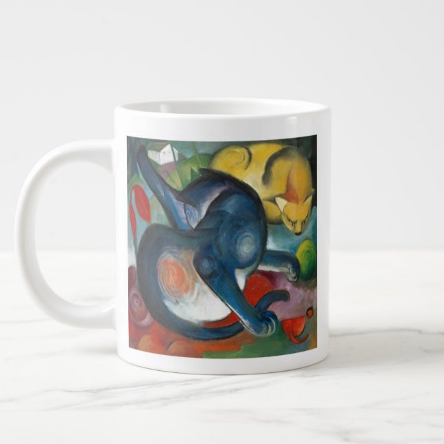 Caneca De Café Grande Dois Gatos, Franz Marc 1912 (Esquerda)