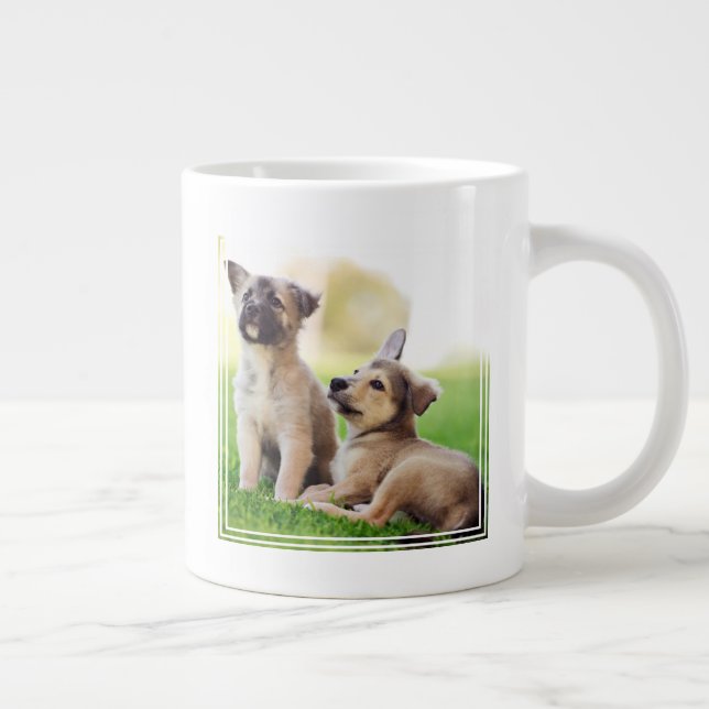 Caneca De Café Grande Dois German shepherd (Direita)