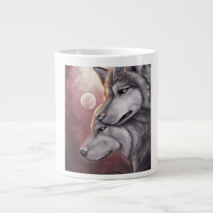 Caneca De Café Grande Dois lobos