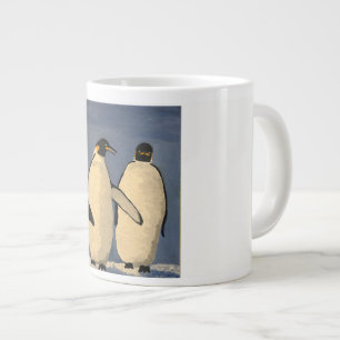 Caneca De Café Grande Dois pinguins imperadores adultos falando