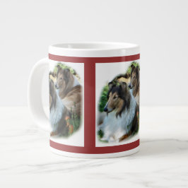 Caneca De Café Grande Dois Presentes de Rough Collie Sable