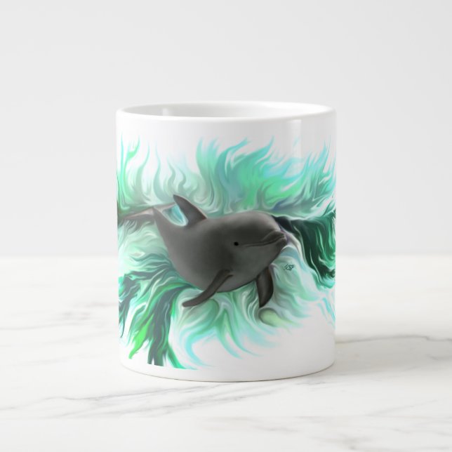 Caneca De Café Grande Dolphin Baby (Frente)
