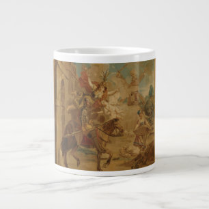 Caneca De Café Grande Dom Quixote Guiado pela Loucura, tapeçaria do sécu