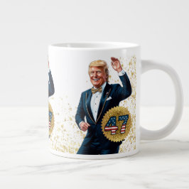 Caneca De Café Grande Donald Trump 2024 Vencedor Presidencial 47