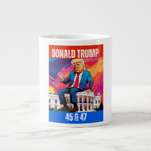 CANECA DE CAFÉ GRANDE DONALD TRUMP - 45 & 47