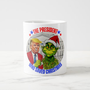 CANECA DE CAFÉ GRANDE DONALD TRUMP - O PRESIDENTE QUE SALVOU O NATAL