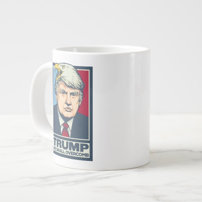 Caneca De Café Grande Donald Trump Vamos Supercomb (Frente Esquerda)