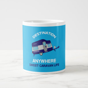 Caneca De Café Grande Dons de Caravan Art - Ame o meu café caravana