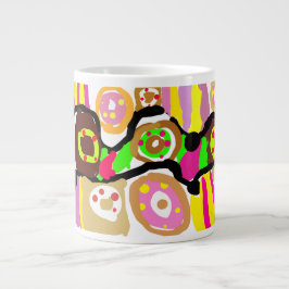 Caneca De Café Grande Donuts divertidos