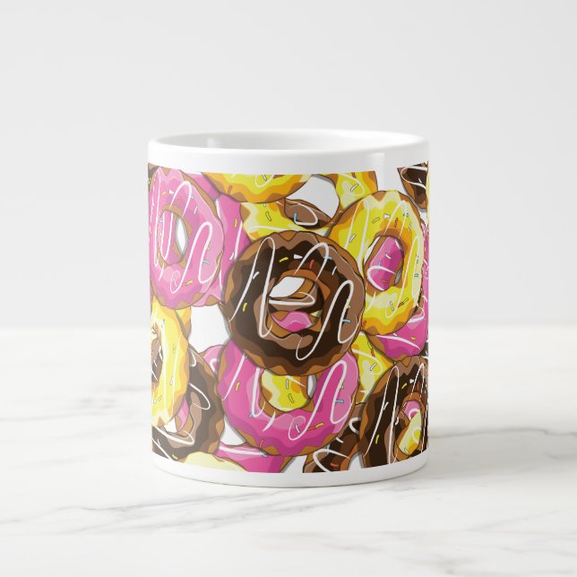 Caneca De Café Grande Donuts Recheados com Gelo (Frente)