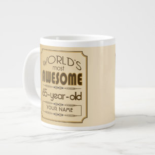 Caneca De Café Grande Dourado 65.º aniversário da Celebração Mundial