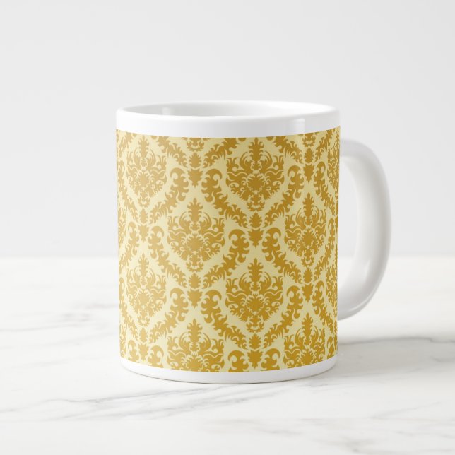 Caneca De Café Grande Dourado dano (Frente Esquerda)