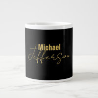 Dourado preto elegante nome minimalista moderno