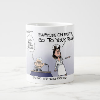 Caneca De Café Grande Dr. Fauci E Enfermeira Ratchet Mug