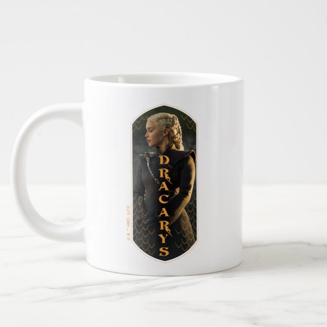 Caneca De Café Grande "Dracarys" Daenerys Targaryen Graphic (Esquerda)