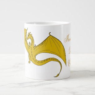 Caneca De Café Grande Dragão Dourado da Sopa pela IDC