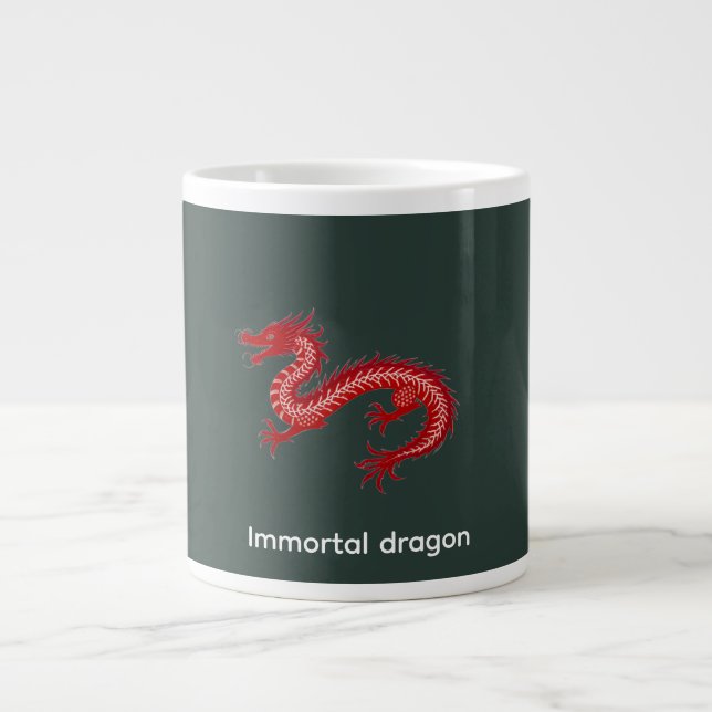 Caneca De Café Grande Dragão Imortal (Frente)