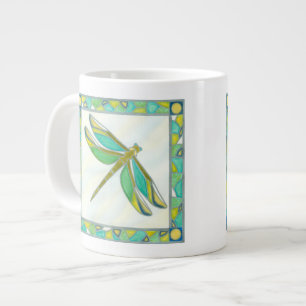 Caneca De Café Grande Dragonfly Luminosa Pastel por Vanna Lam